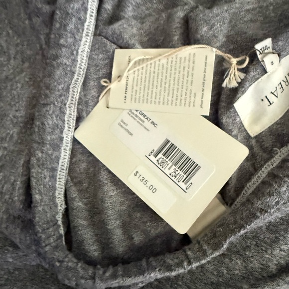 THE GREAT. NWT The Jersey Jogger Short in Heather Grey size 2 medium - Picture 9 of 9